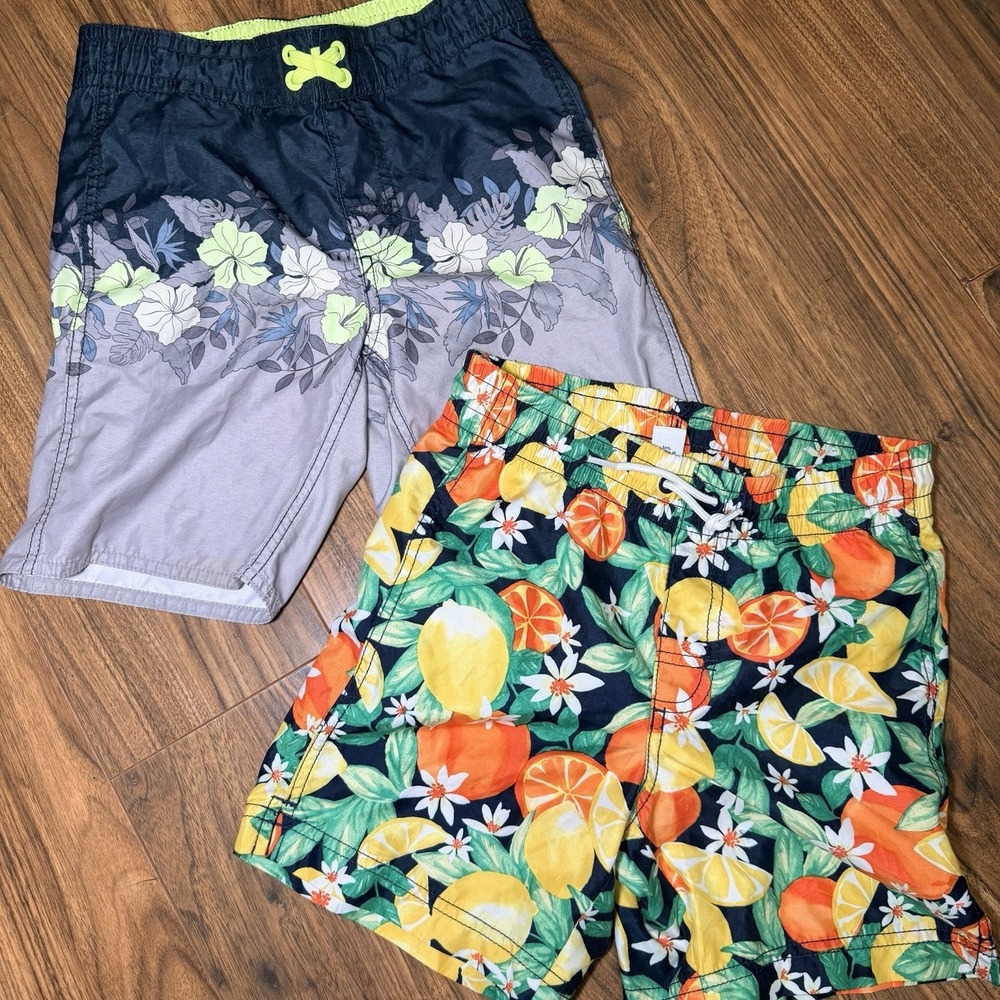 Boys Swim Trunks Lot Size 8 Old Navy Hawaiian Lemons